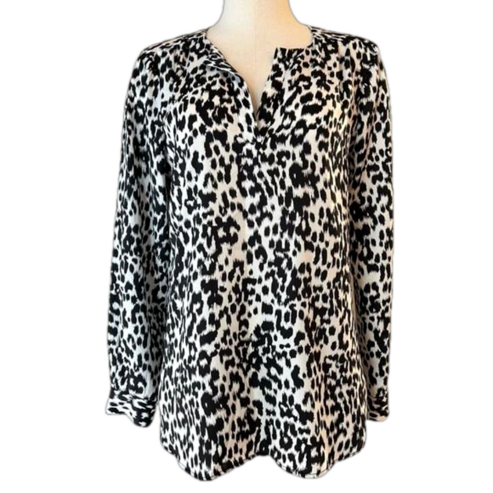 EDIT by Jeanne Beker Animal Print Blouse/Medium